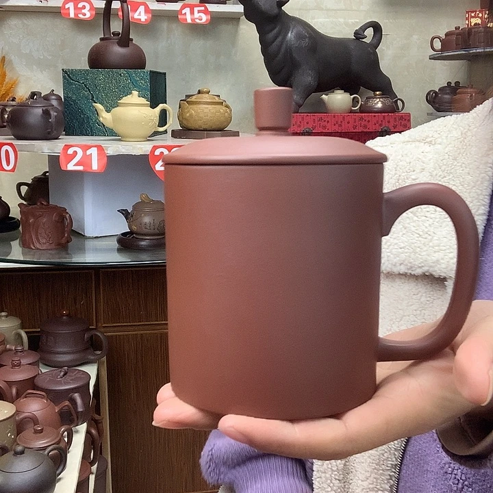紫砂茶壶宜兴原矿紫砂盖杯