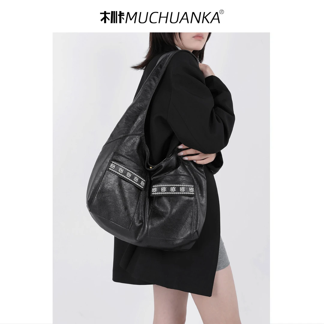 木川卡原创小众设计单肩托特包百搭通勤大容量包包