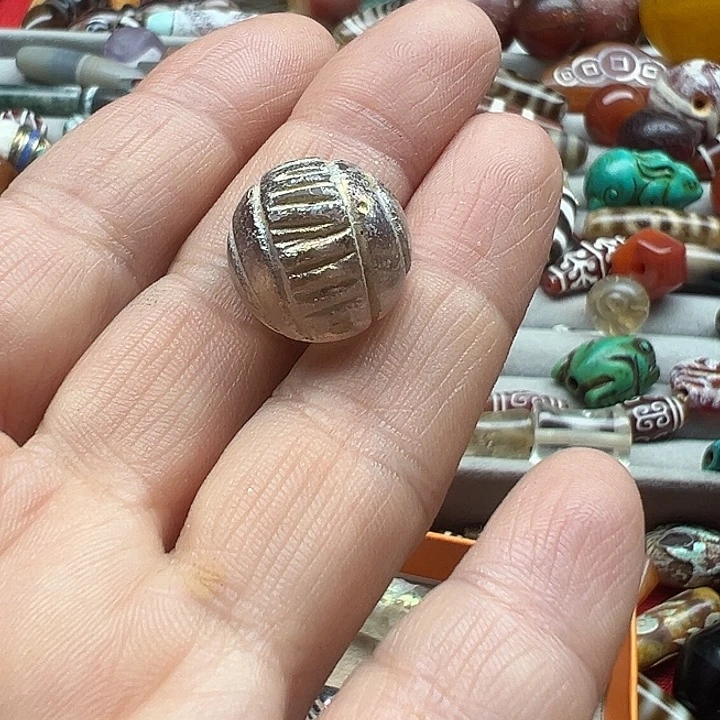 咖***啡玛瑙/玉髓合金颈饰