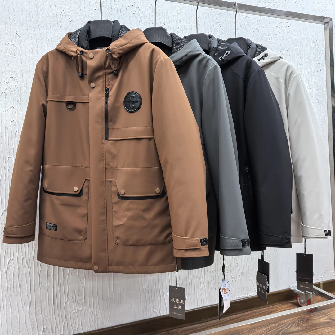 《盛鑫服饰》男士极寒三穿冬季中长款加厚保暖可脱卸内胆极寒服外套