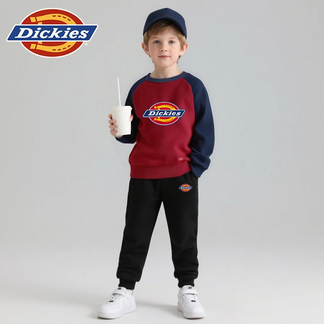 Dickies童装男童卫衣套装秋冬款儿童运动服小童2025新款潮牌卫裤