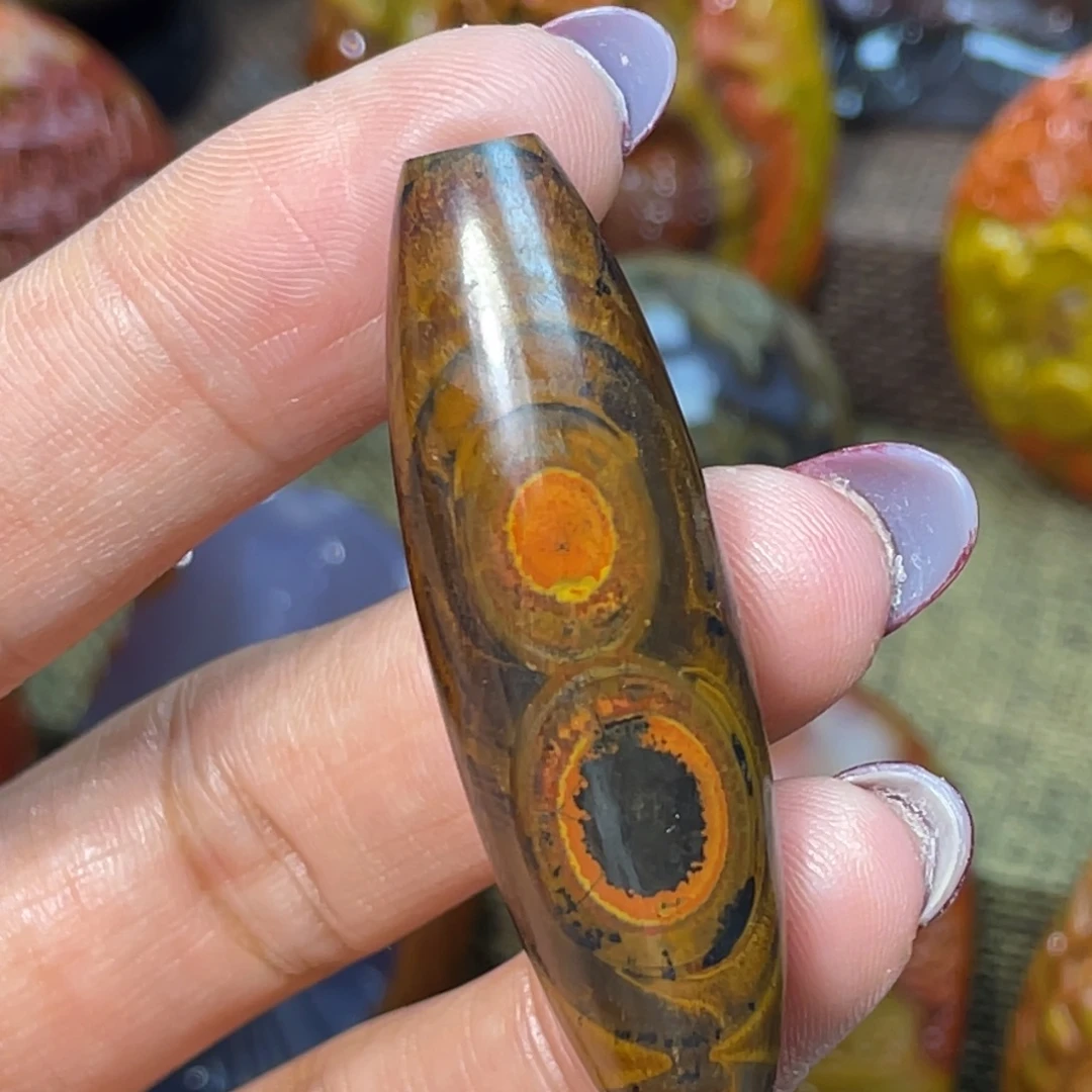 玛瑙/玉髓未镶嵌珠宝奇石品质天眼天珠
