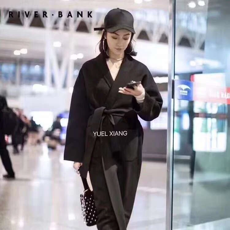 女长款轻职风常规毛呢外套经典百搭大衣6991