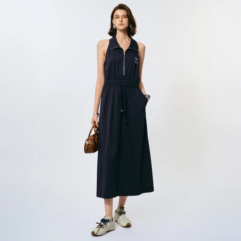 U/TI夏季新品显瘦气质时尚收腰休闲设计师连衣裙