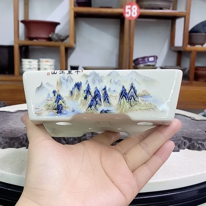 紫砂花盆瑕疵4.5-14.5-10.5。。。不平