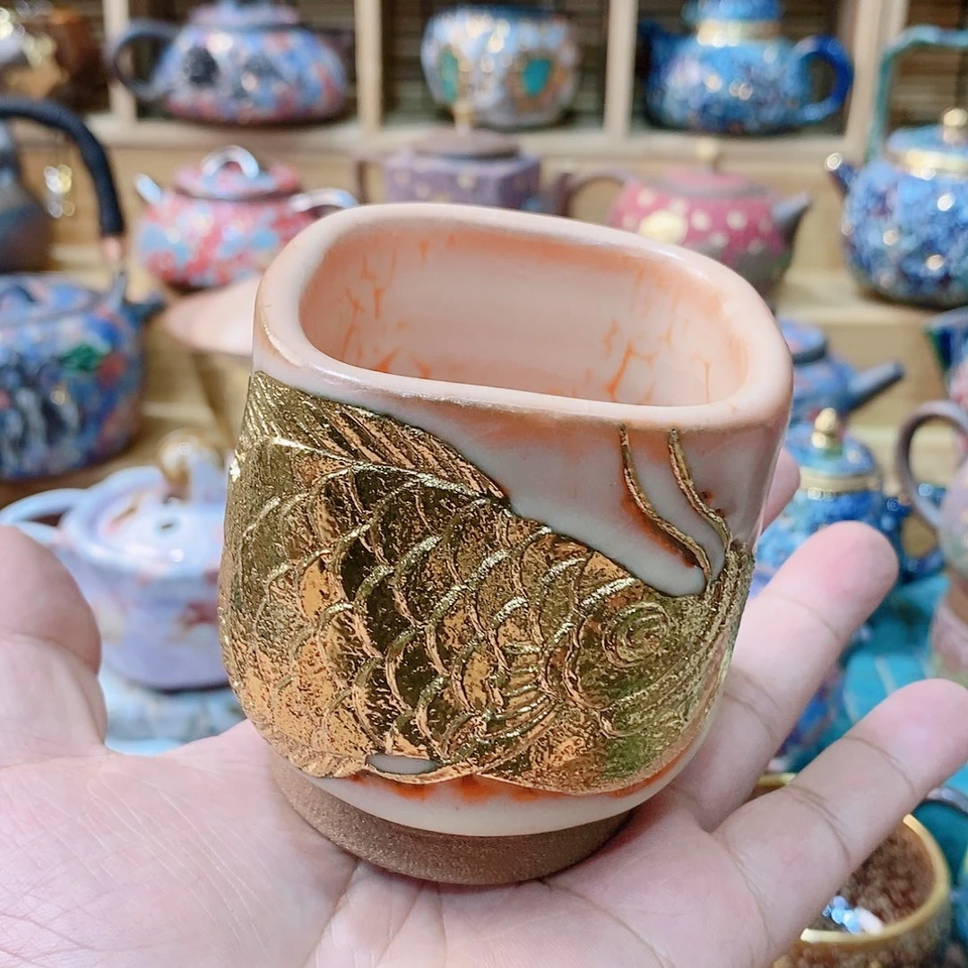 粗陶志野柴烧茶器
