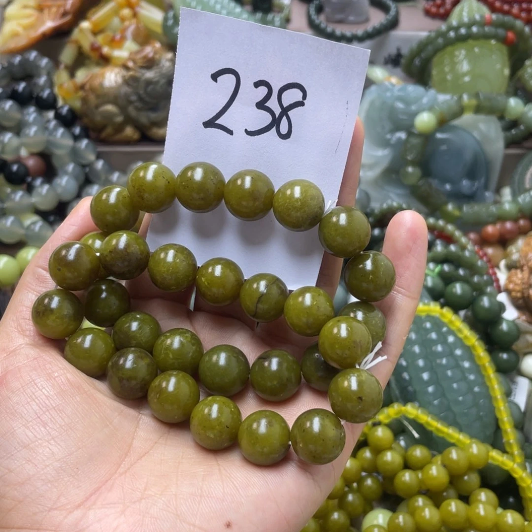 未镶嵌蛇纹石玉手链