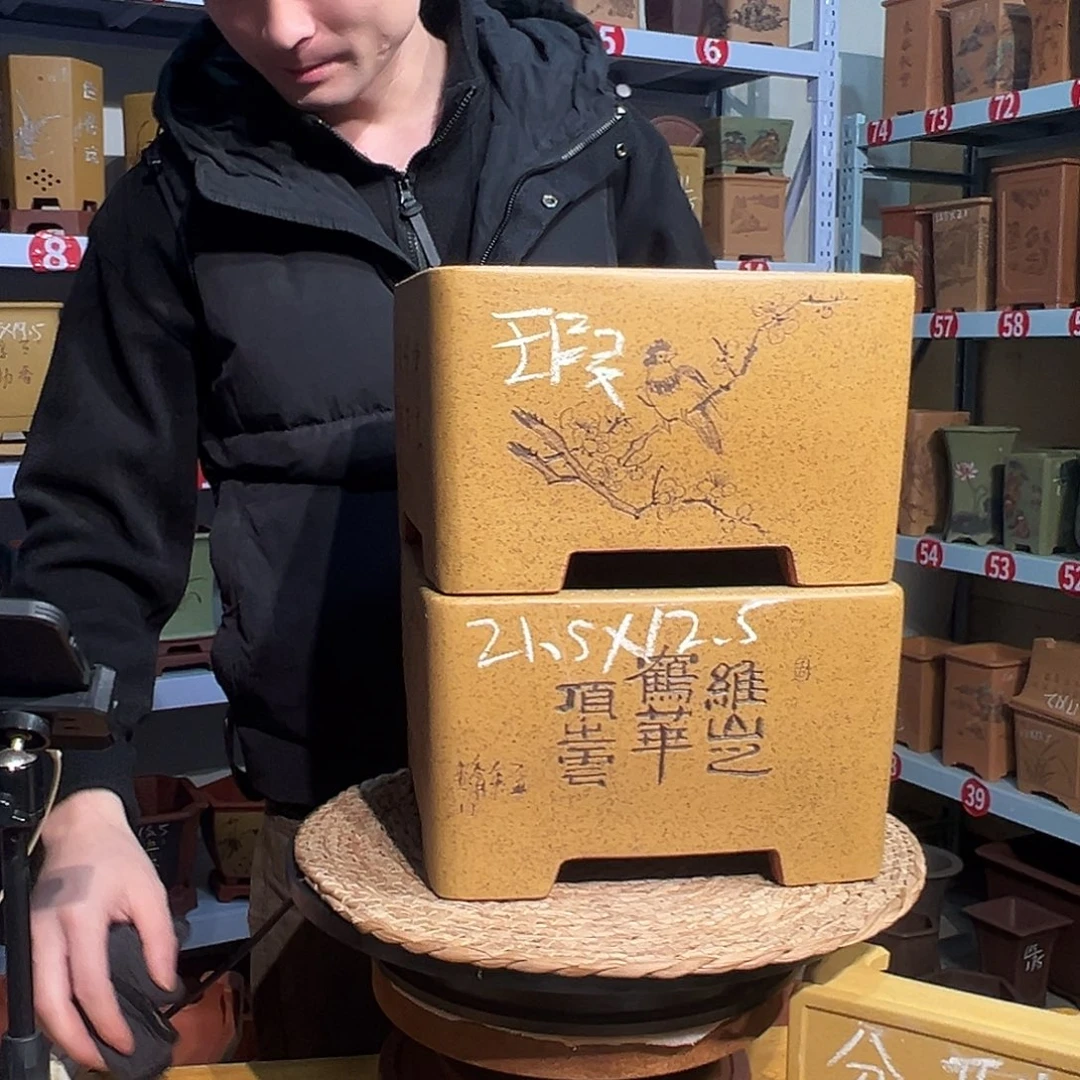 老***壶天心紫砂手工花盆