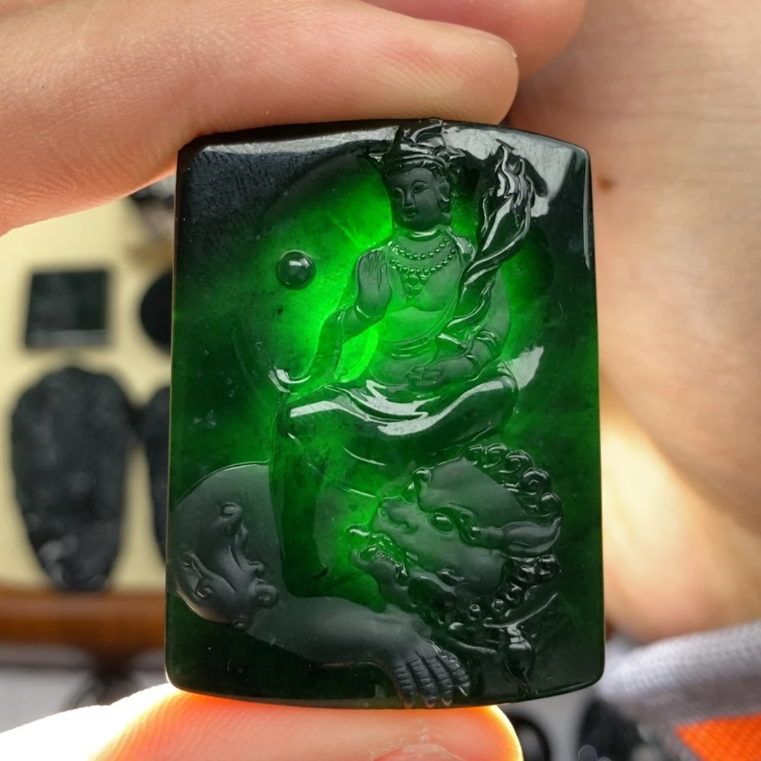 翡翠吊坠(不含链)未镶嵌虚空菩萨