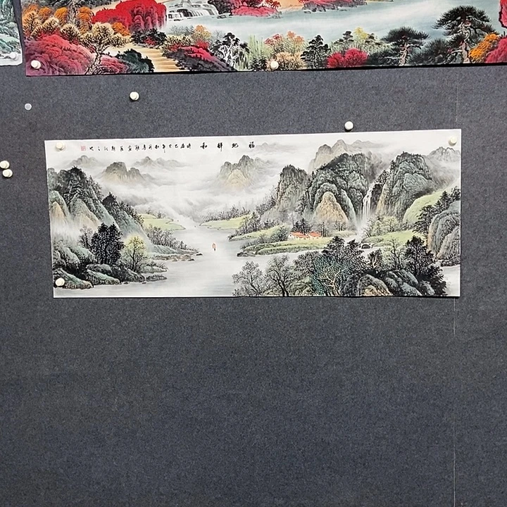 国画小六尺山水一副