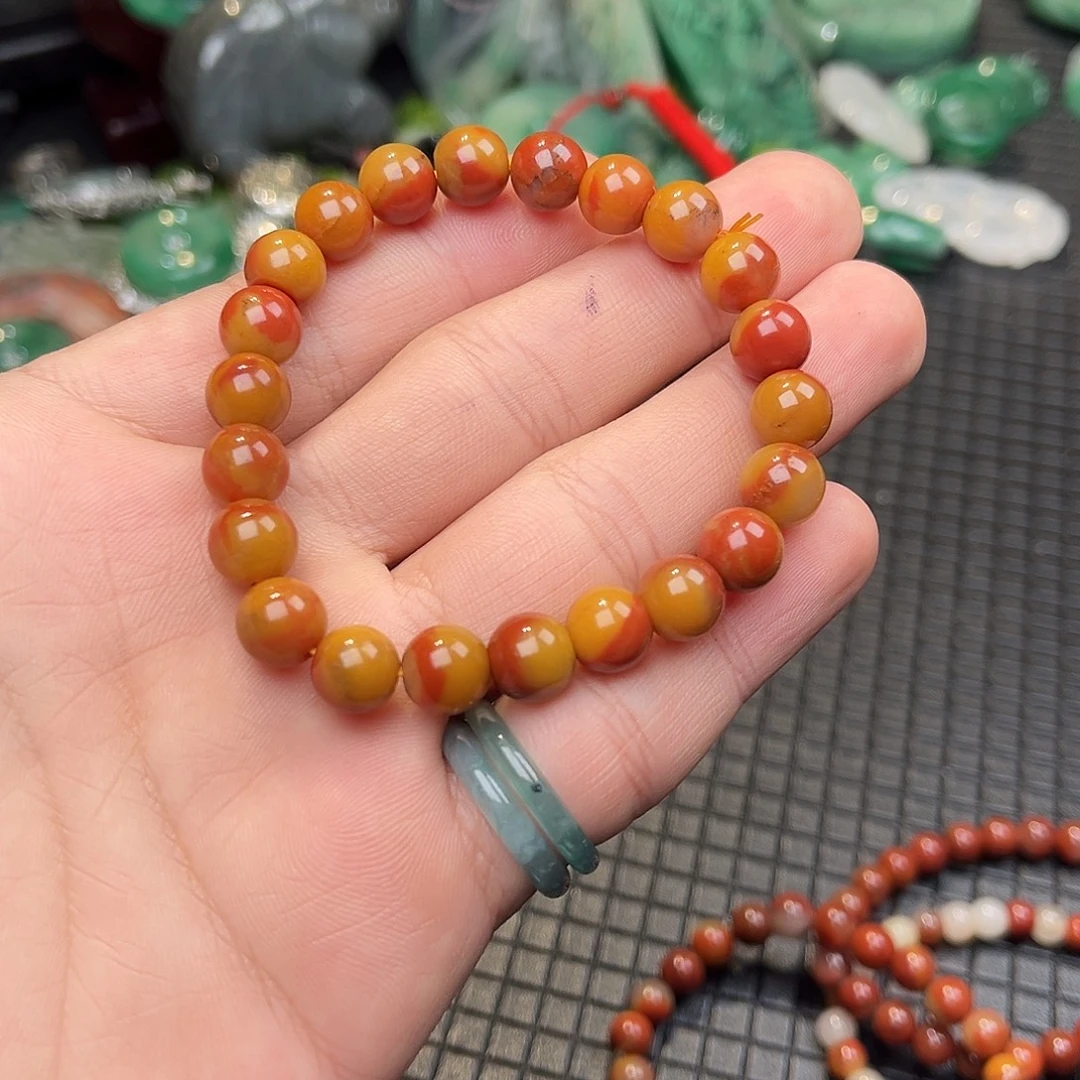 石英质玉（非洲翠）未镶嵌手链