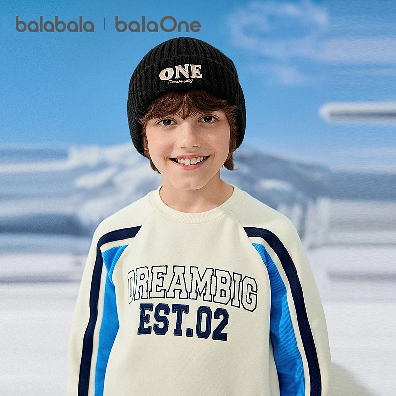 【balaOne】巴拉巴拉儿童帽子男女童比尼帽保暖2025新款时尚简约