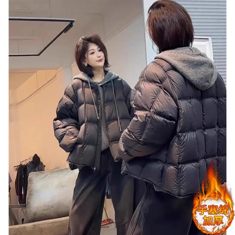 欧洲站短款加厚棉服女冬季2026年新款宽松高级感小个子面包服外套