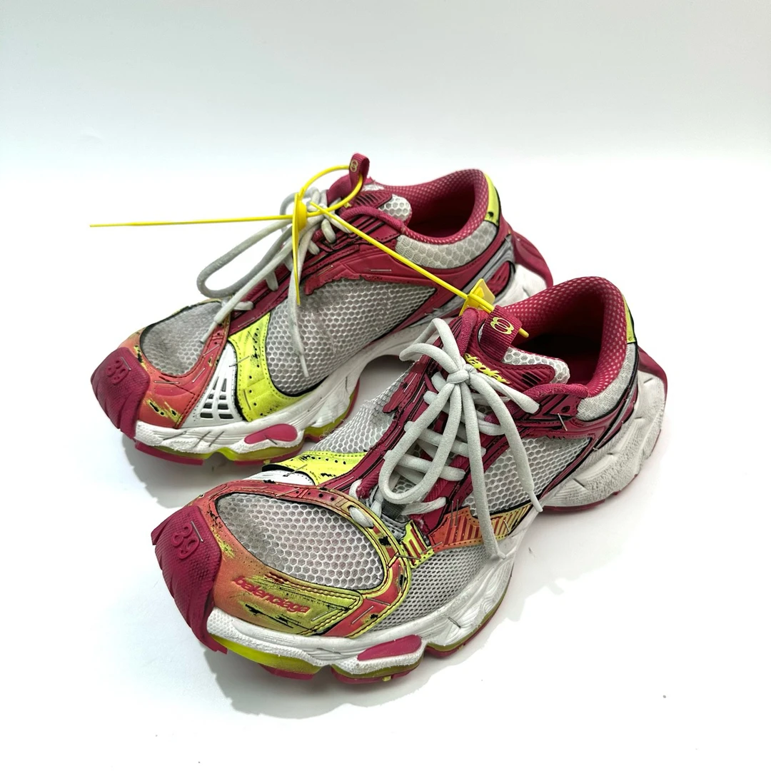 99新 Balenciaga/巴黎世家 39码 红色 Stapler 订书机老爹鞋