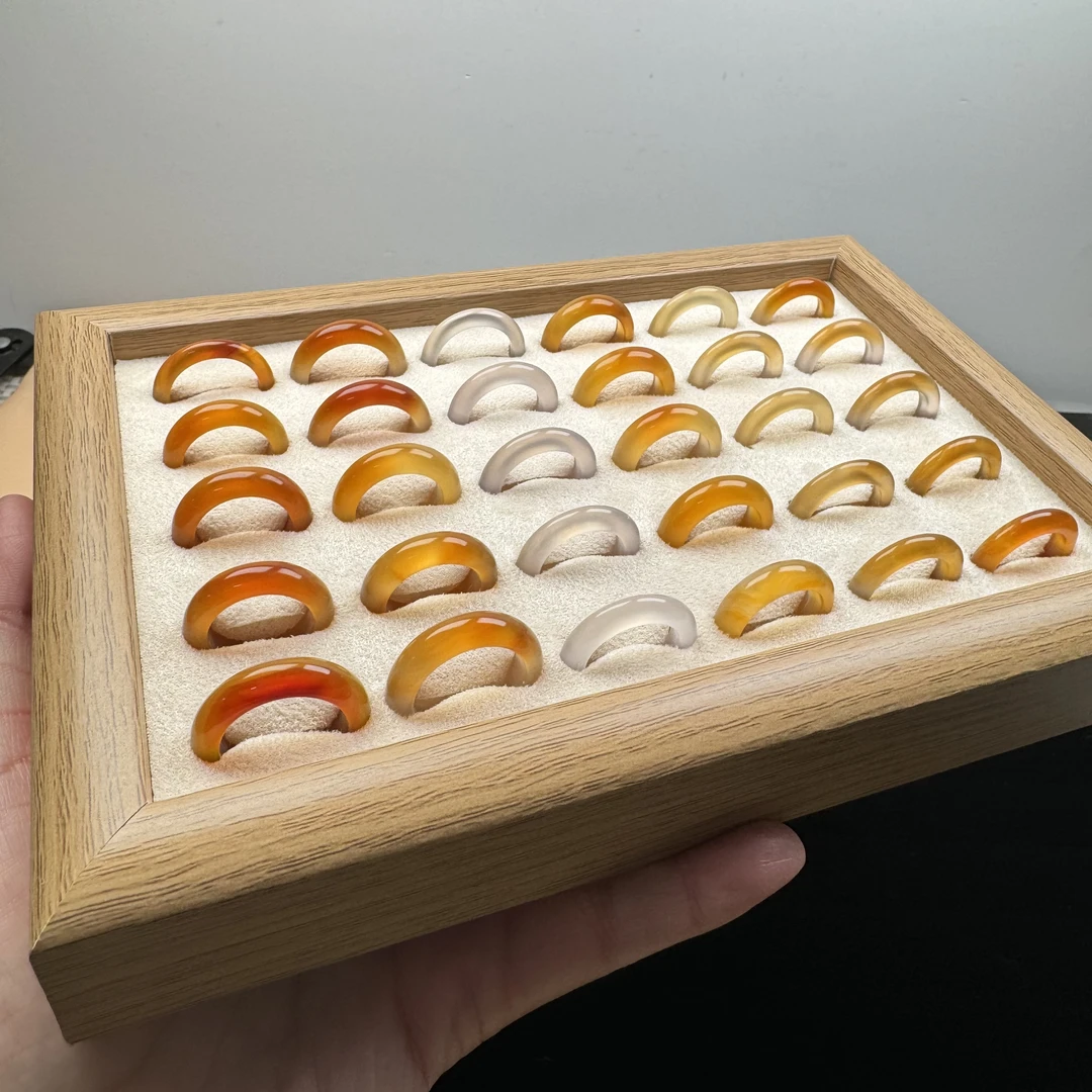 纯天然玛瑙戒圈 随机发货备注圈口