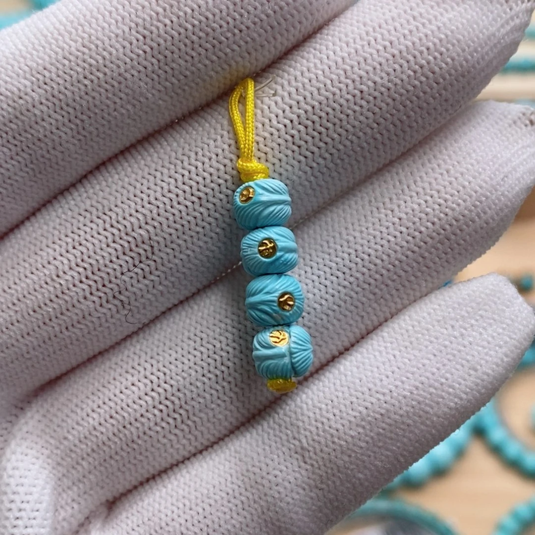 未镶嵌绿松石珠宝奇石6.3mm