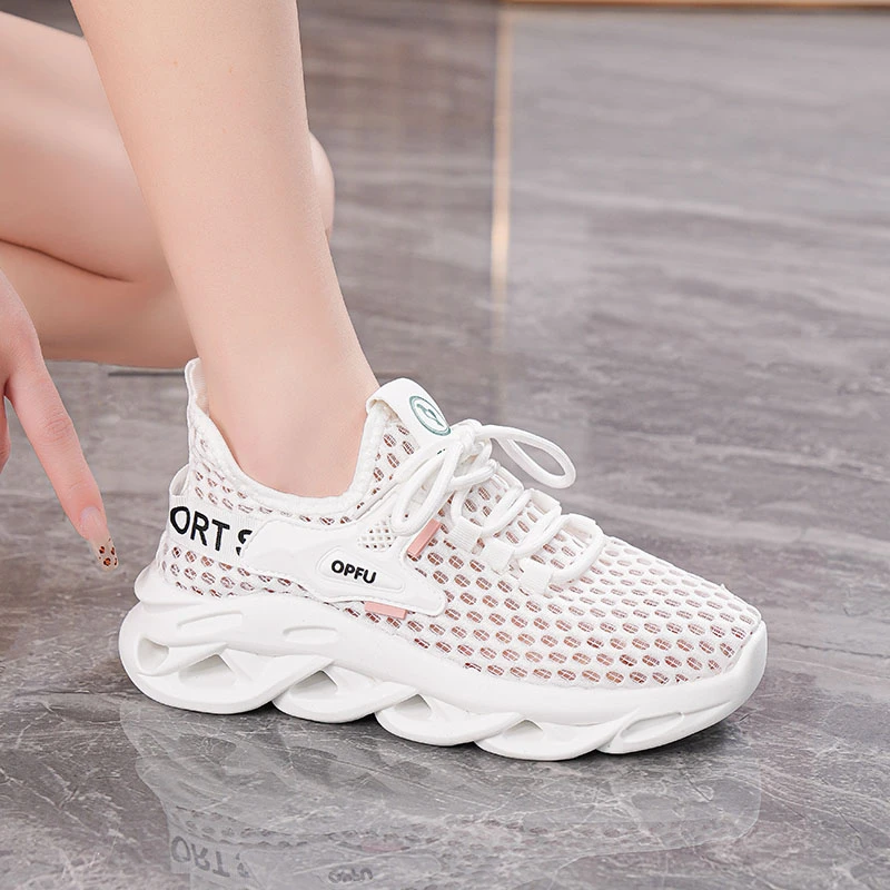 啄木鸟百搭ins潮流女鞋2025网眼镂空透气休闲增高潮鞋运动鞋网鞋