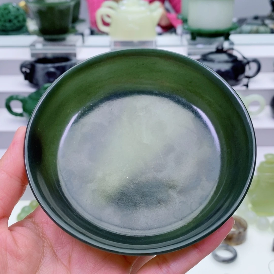 和田玉未镶嵌摆件盘子