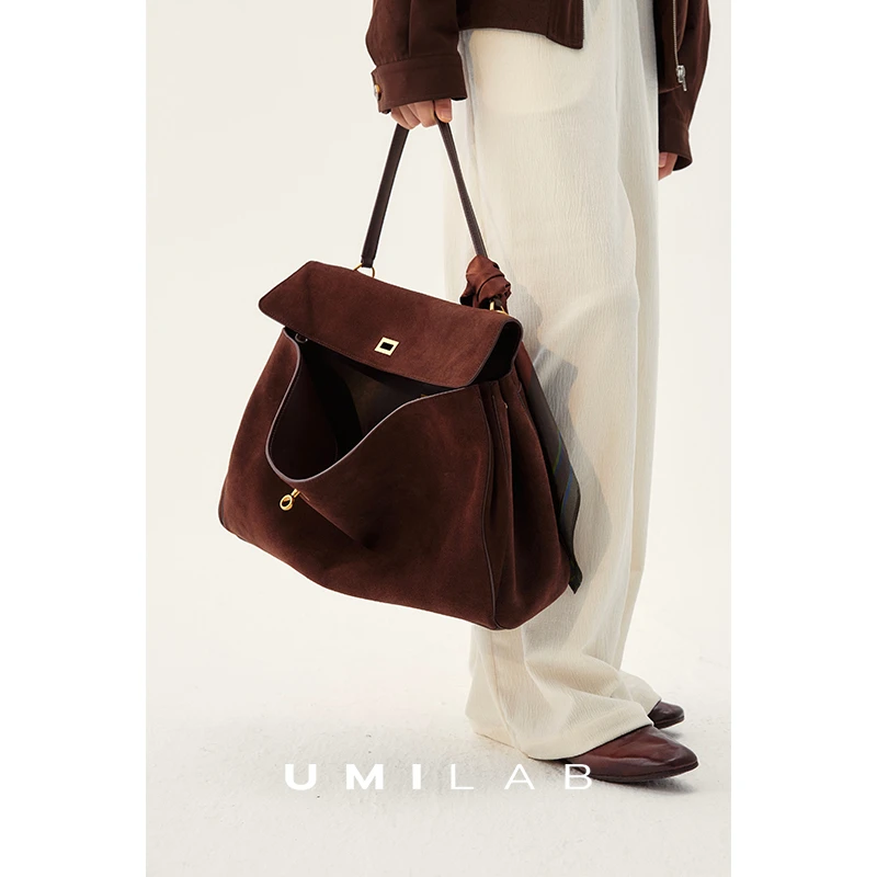 UMILAB｜随行*时髦通勤 100%牛皮/磨砂牛皮大容量托特包BK665W