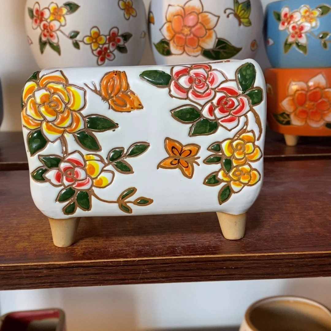 红陶韩式多肉植物花盆