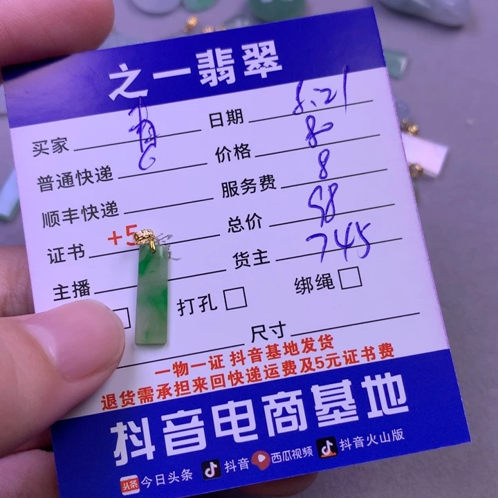 颈饰18K金镶嵌翡翠青*苑