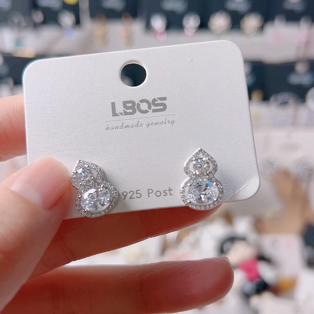 琉璃纯铜合金耳环的