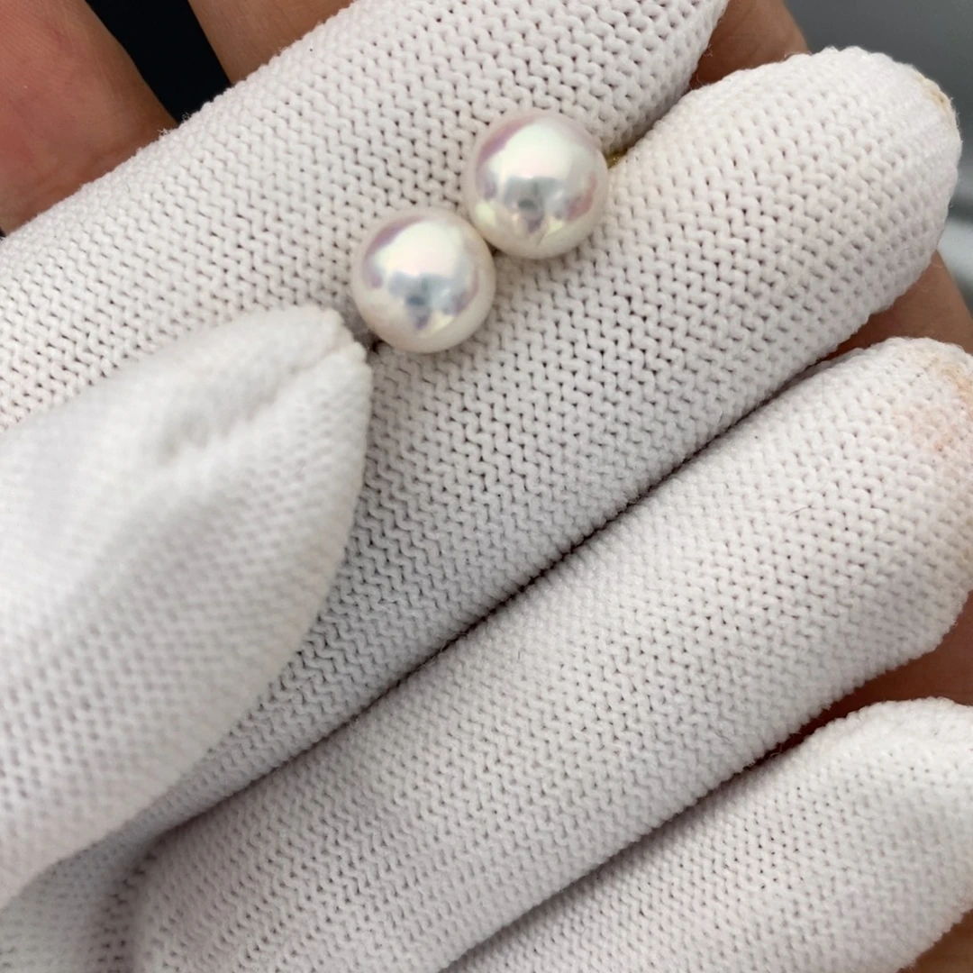 海水珍珠18K金镶嵌耳饰