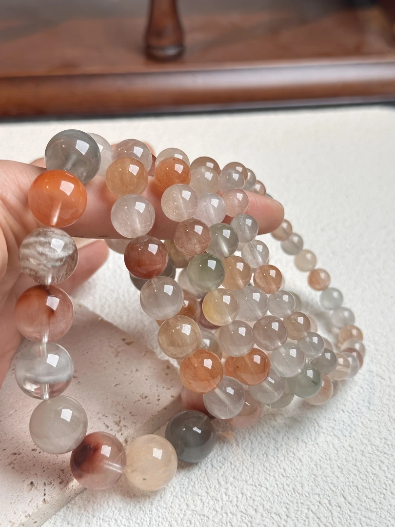 天然水晶兔毛手串 多样性发其一 T28