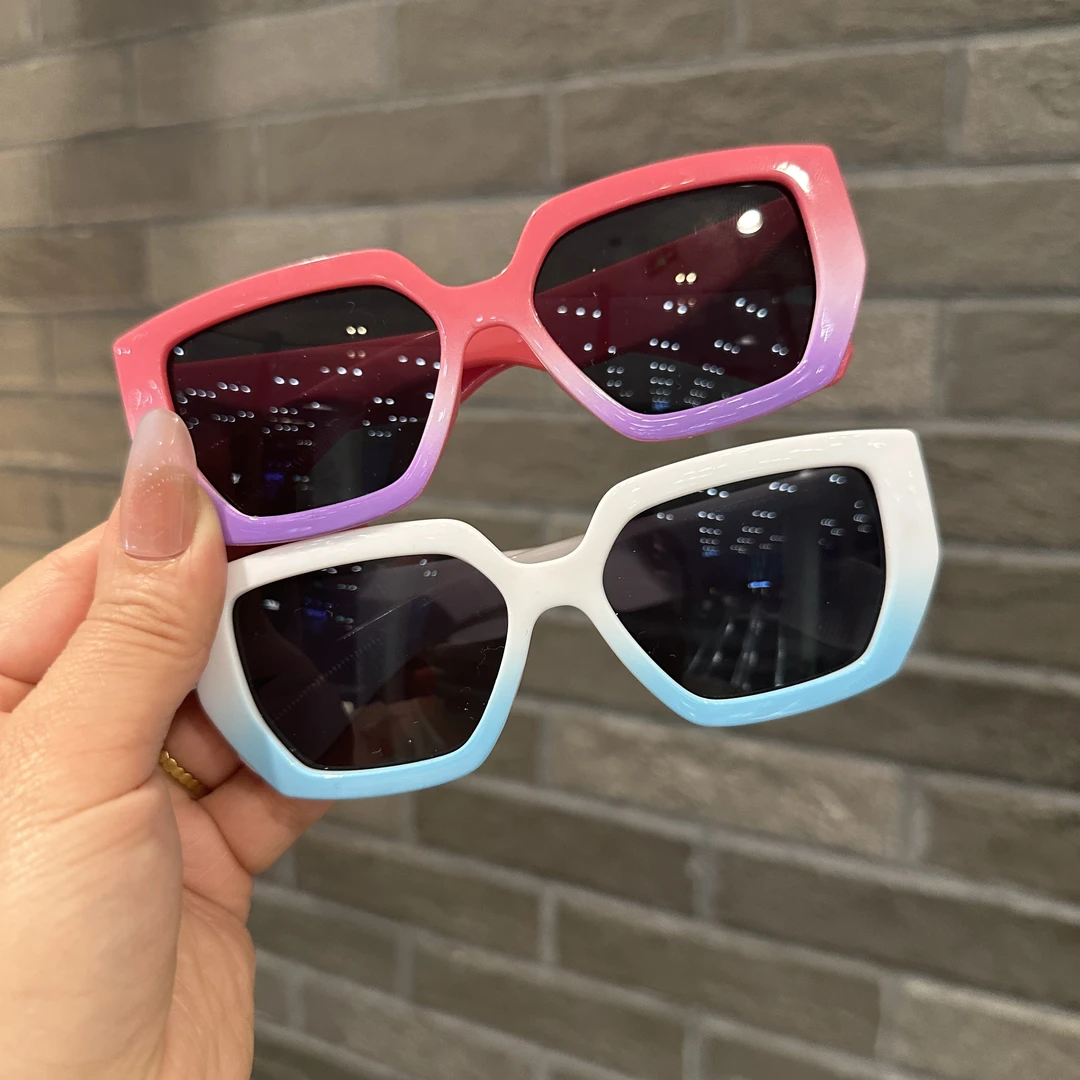 墨镜时尚大框太阳镜可爱遮阳防紫外线男女童眼镜潮流ins 新款渐变