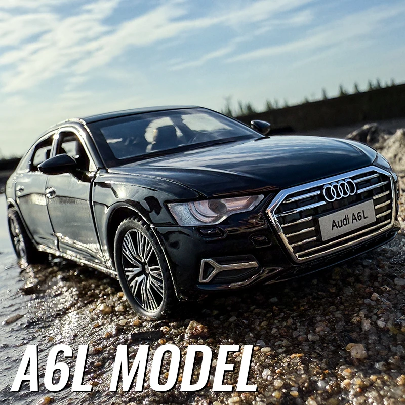 仿真合金车模1:32奥迪A6L汽车模型男孩避震玩具金属收藏摆件礼物