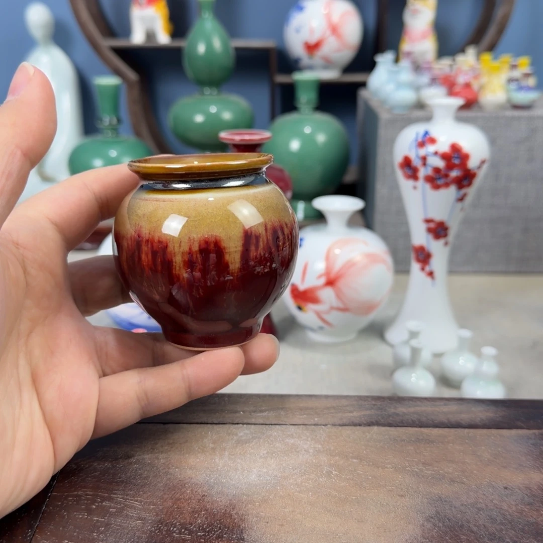 陶瓷手工小花器摆件