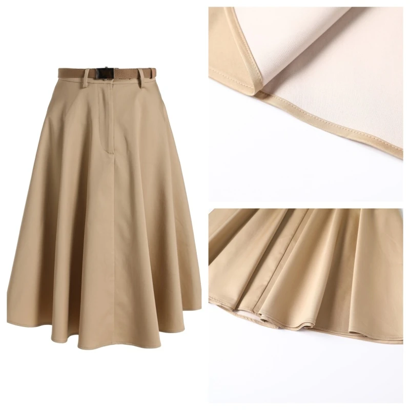 【李李推荐】美拉德风气质百搭 高腰A字半身裙6500