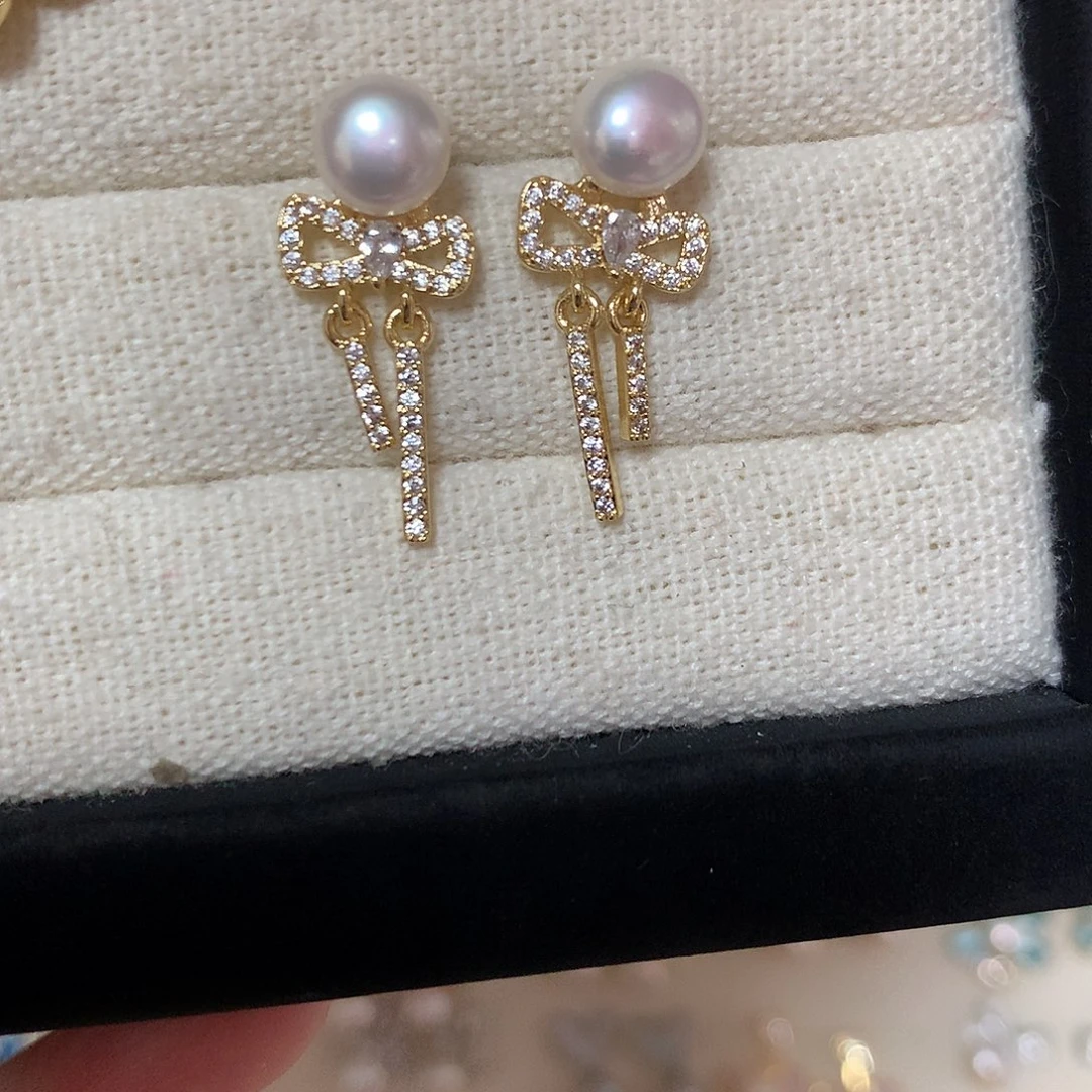 淡水珍珠耳饰合金