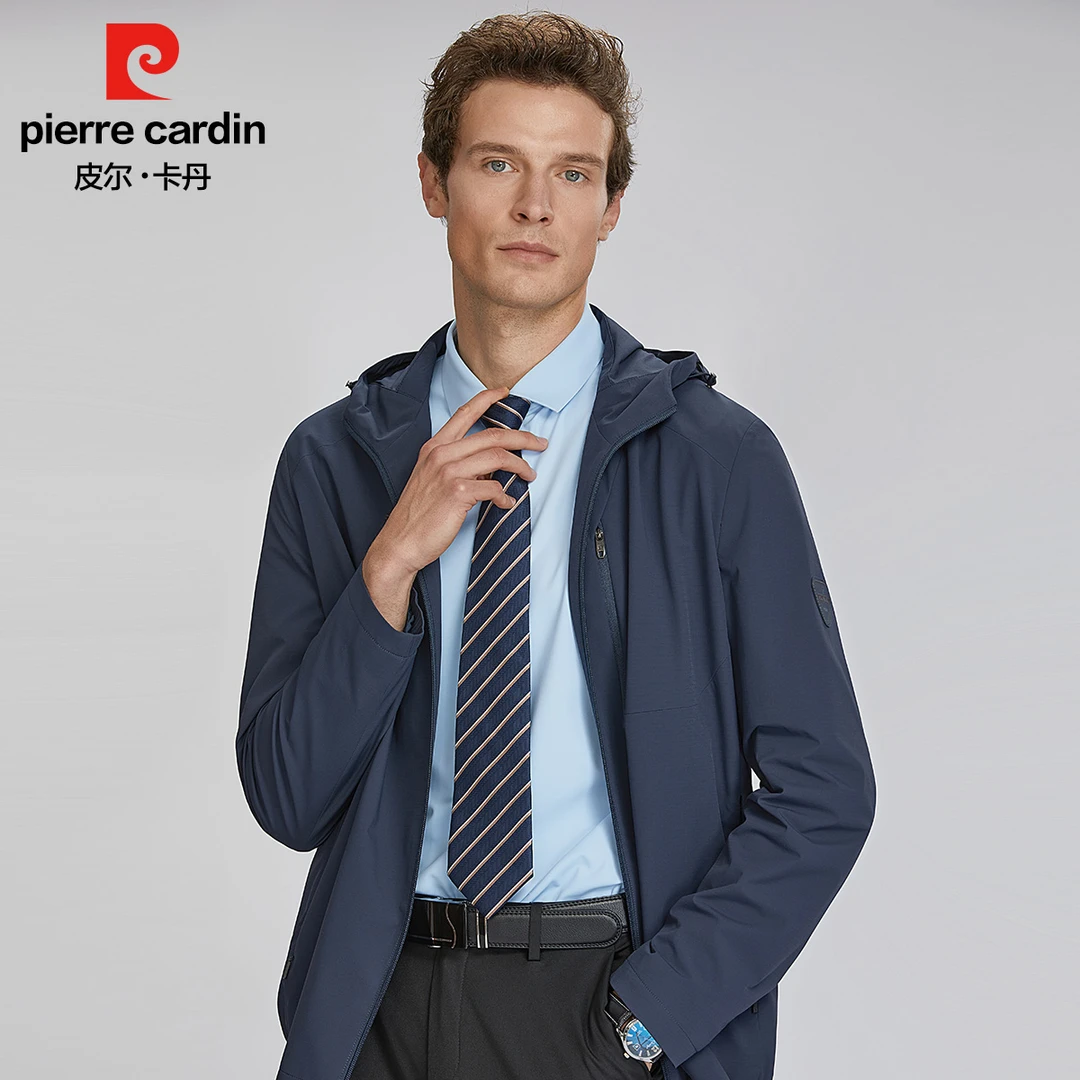 皮尔卡丹【时尚冲锋衣】男款连帽夹克防风户外运动舒适PXJ21108