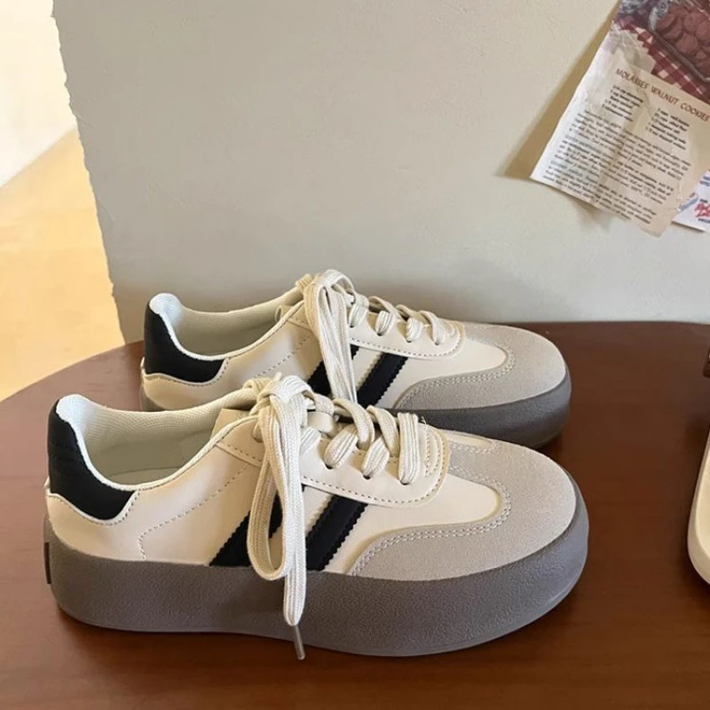 厚底板鞋女春季新款韩版ins潮时尚百搭休休闲夏季复古小众学生