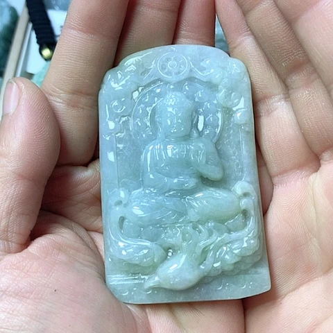 翡翠颈饰未镶嵌天然缅甸翡翠a货