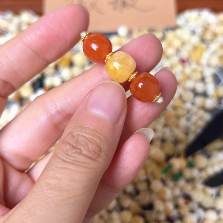 南红玛瑙未镶嵌9.8mm一组