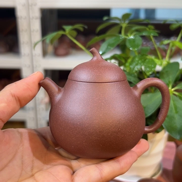 茶壶紫砂紫泥茄瓜150c c