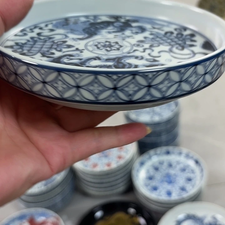 瓷片青花狮子大胡乘