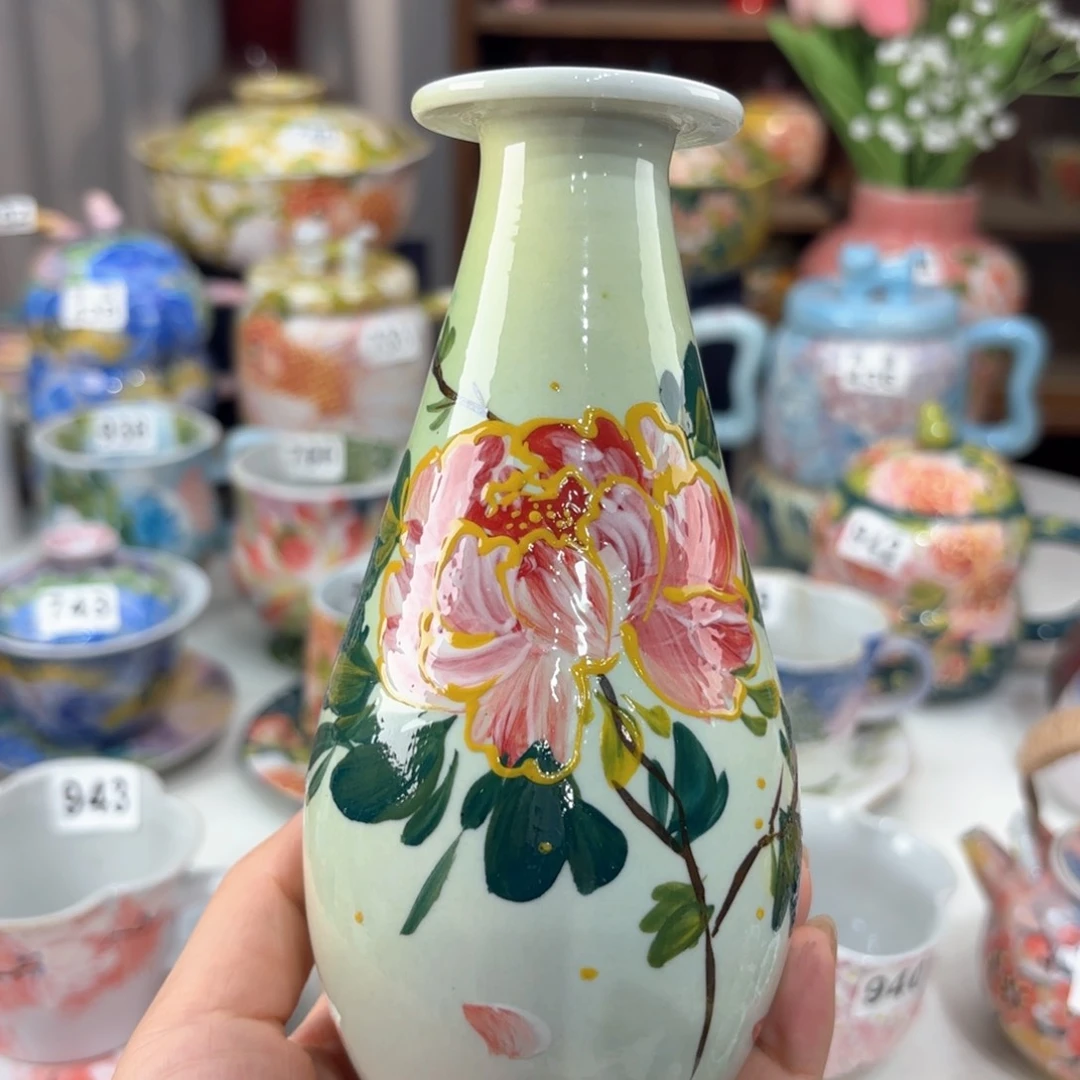 景德镇手绘高温釉下彩陶瓷茶具