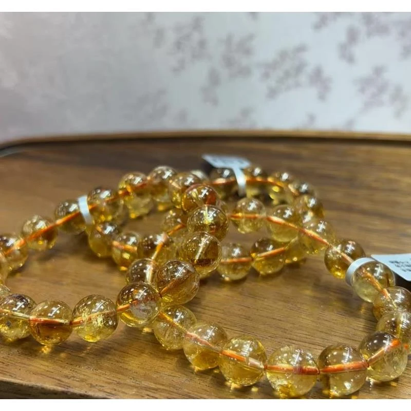 【书记甄选】天然暴力黄单圈手链 多样性发一件 约11mm 6241CK