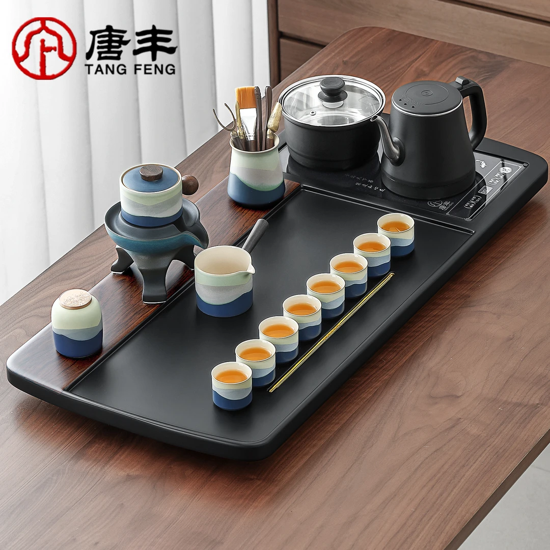 唐丰窑变功夫自动茶具套装石磨年轻人泡茶专用懒人神器烧水一体