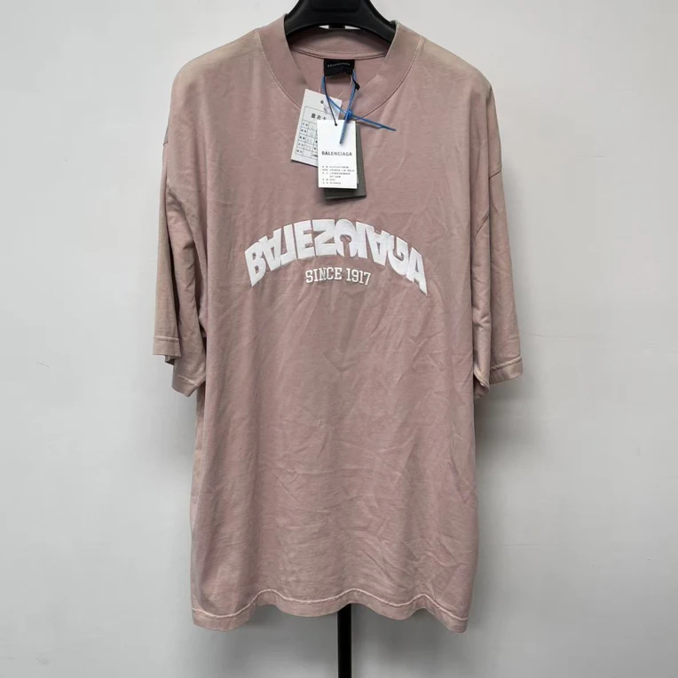 未使用 Balenciaga/巴黎世家 Logo印花圆领短袖T恤 01676