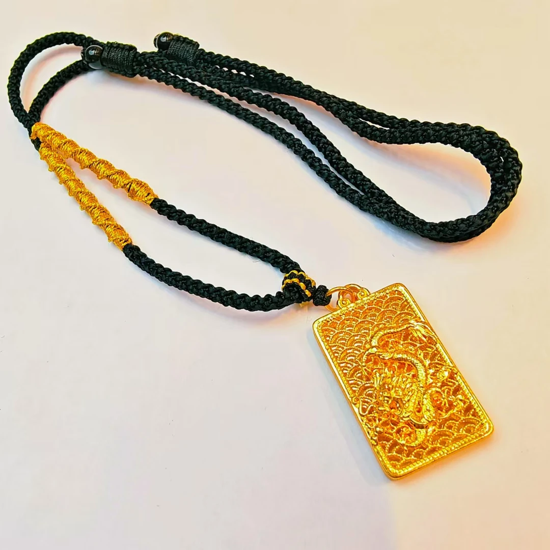 46#足金999 龙牌 手工编织