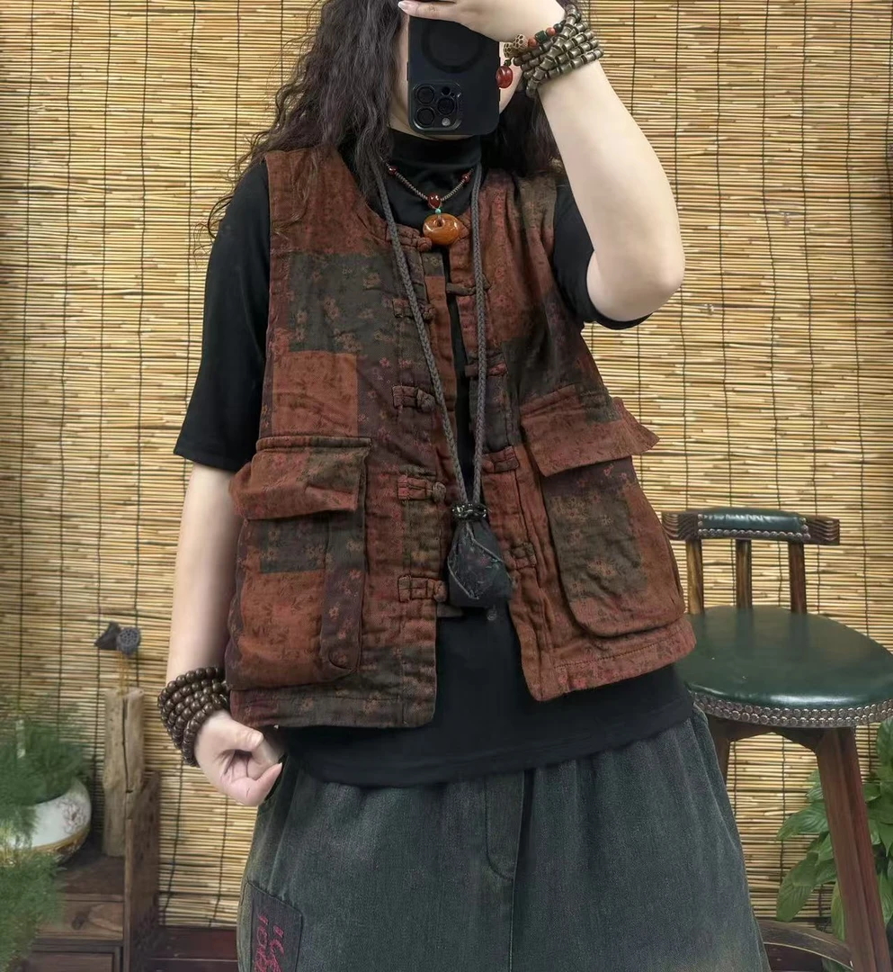 55503盘扣花马甲（长58左右，90-155斤）