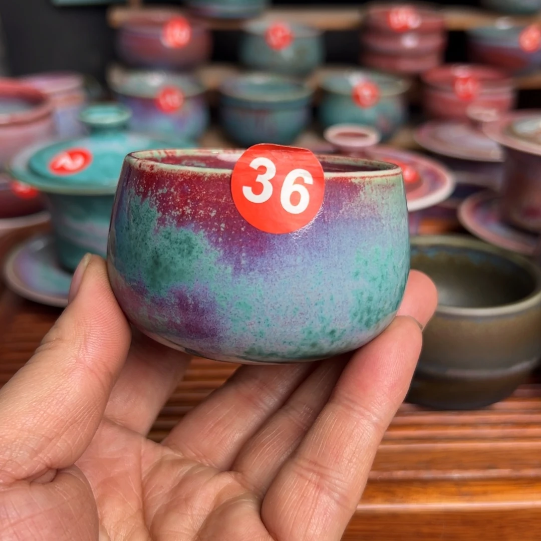 手工制作钧窑茶器