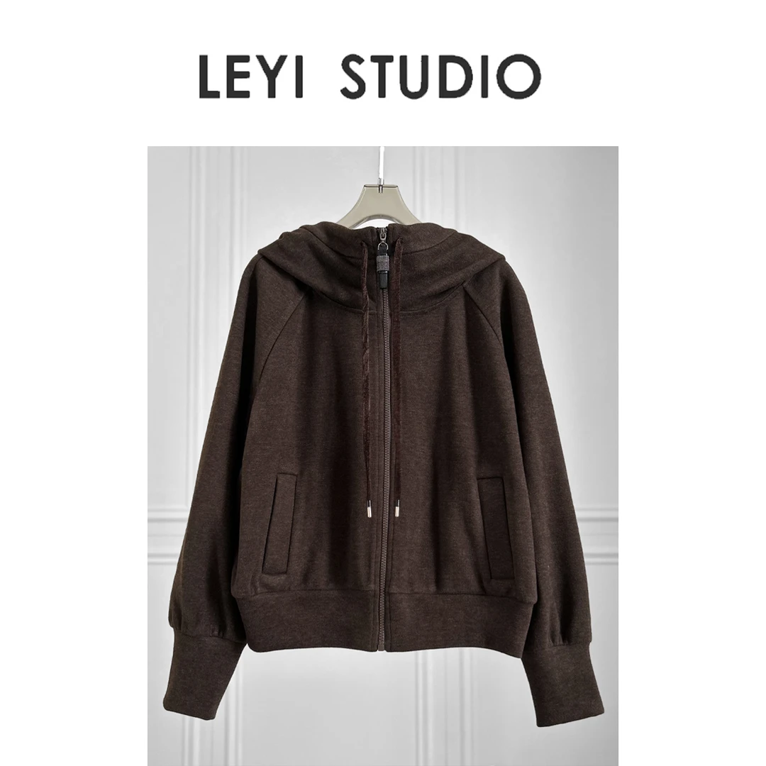 LEYI ”秋冬美拉德“高品质宽松百搭连帽卫衣秋冬上衣-37052