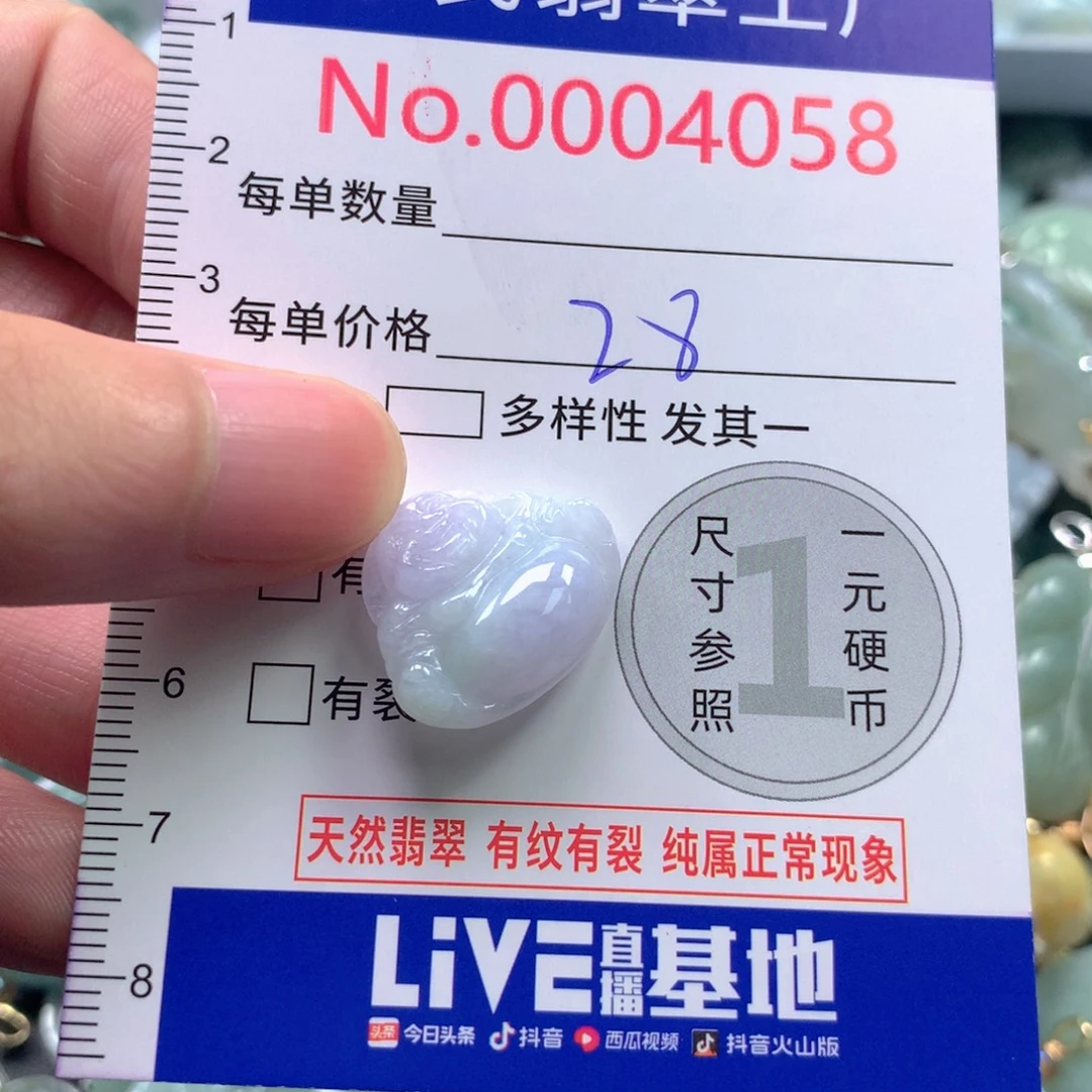 翡翠未镶嵌吊坠(不含链)