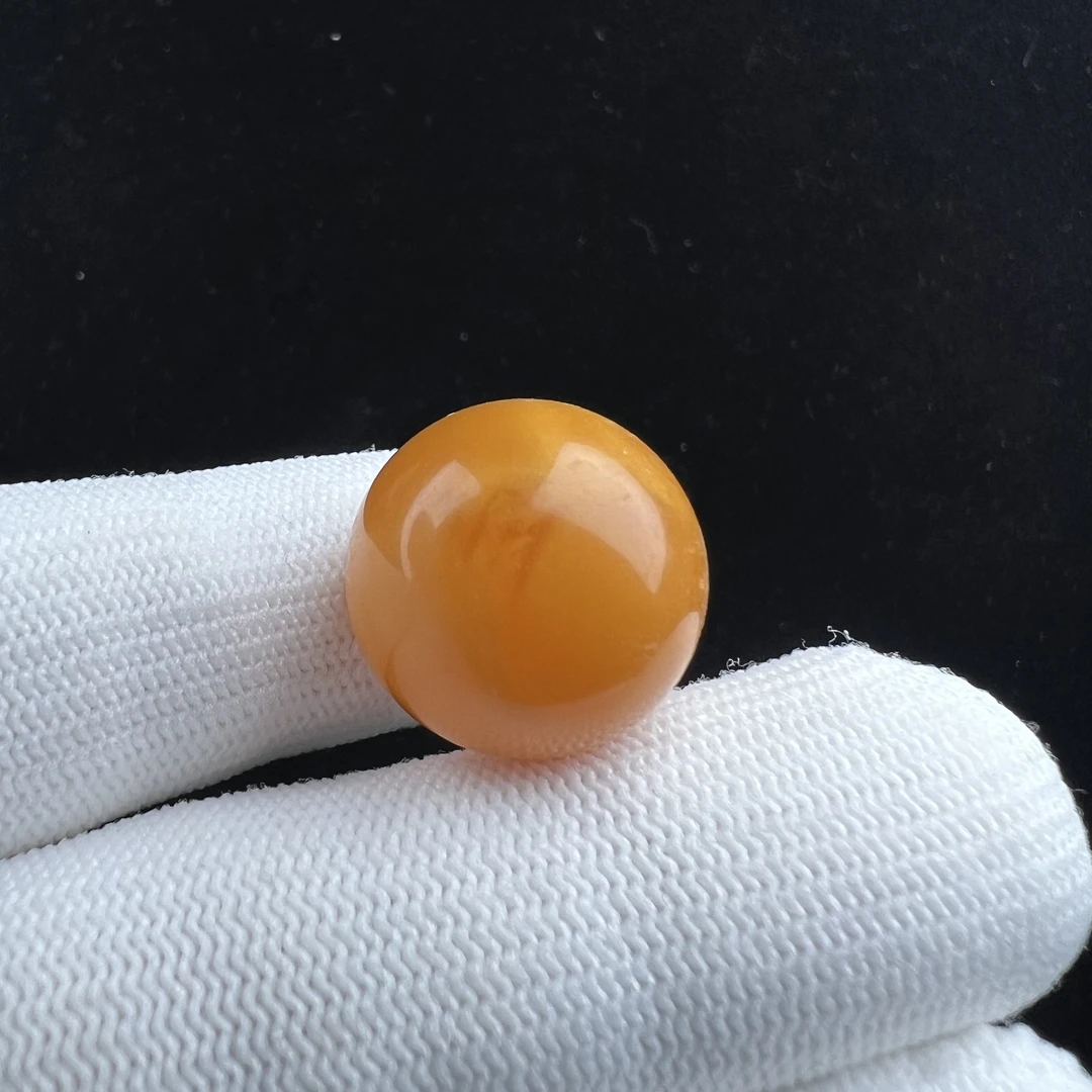 D1909 瑕疵特价 天然蜜蜡圆珠 18.3mm 支持复检 假一发四