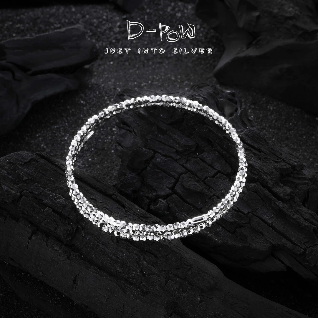 灯小炮 925银手镯 多楞珠精奢手镯（8583）气质轻奢